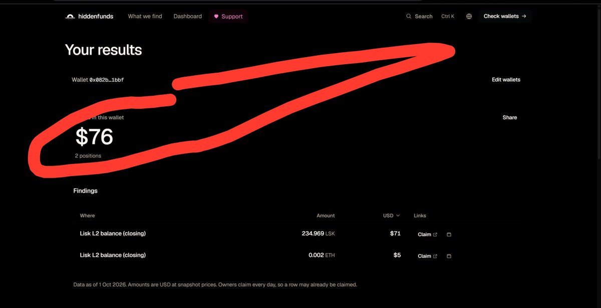 Microtech_Mt's tweet photo. 🪂 Think you might have forgotten some crypto funds or unclaimed airdrop rewards?

HiddenFunds claims to help you discover them 👀

🔗 Check it out: https://t.co/yf9oUlVnEI

It claims to help find:
🔹 Pending bridge claims
🔹 Unclaimed staking rewards
🔹 Forgotten protocol rewards
🔹 Funds linked to discontinued chains

🌐 Supports EVM, Solana, Tron & Bitcoin addresses.

🚨 IMPORTANT: SCAM ALERT — PROTECT YOUR FUNDS!

Before using any fund-recovery website:
❌ NEVER share your seed phrase or private key.
❌ NEVER sign suspicious transactions or approve unlimited token access.
❌ NEVER send crypto to unlock or recover funds.
✅ Verify the official domain and independently research the platform.
✅ Use a burner wallet if you decide to test an unfamiliar service.

⚠️ A website claiming you have unclaimed funds doesn't mean those funds are real. I haven't verified HiddenFunds' legitimacy, so do your own research before connecting your wallet.

Stay safe. One wrong signature can cost you everything. 🔐