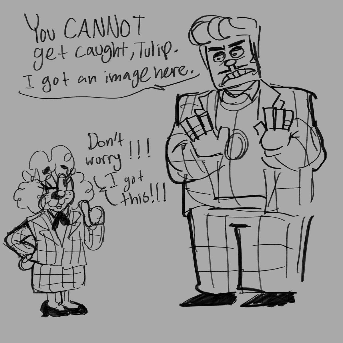 cartooncog's tweet photo. im back and alive 
Johnny and Tulip, ft Veep 
#toontown #toontownoc #cogs https://t.co/wB5xNY10E8