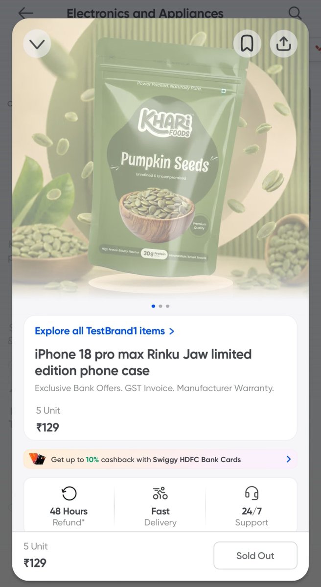 sullaxive's tweet photo. Wtf is this 😭🥲 @Swiggy @instamart_it https://t.co/yPjevzrxvd