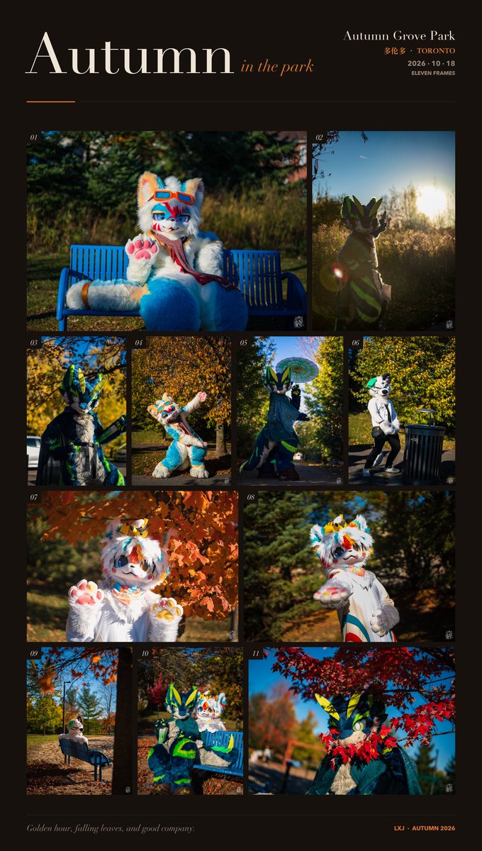 Jeffrey86334455's tweet photo. #FursuitEveryday
今天也是爽摄的一天，周末一起去公园出毛的图，拼一下图
📷：myself
🥩：@C_Chuxue @NotValidSky @koldydalmatian &amp; 呆羊 https://t.co/Pw0WW8JGKs