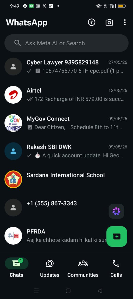 GEORGE_JACOB_P's tweet photo. Proof on spam whatsapp contact of this Airtel sim through jio network https://t.co/namovYPIPb