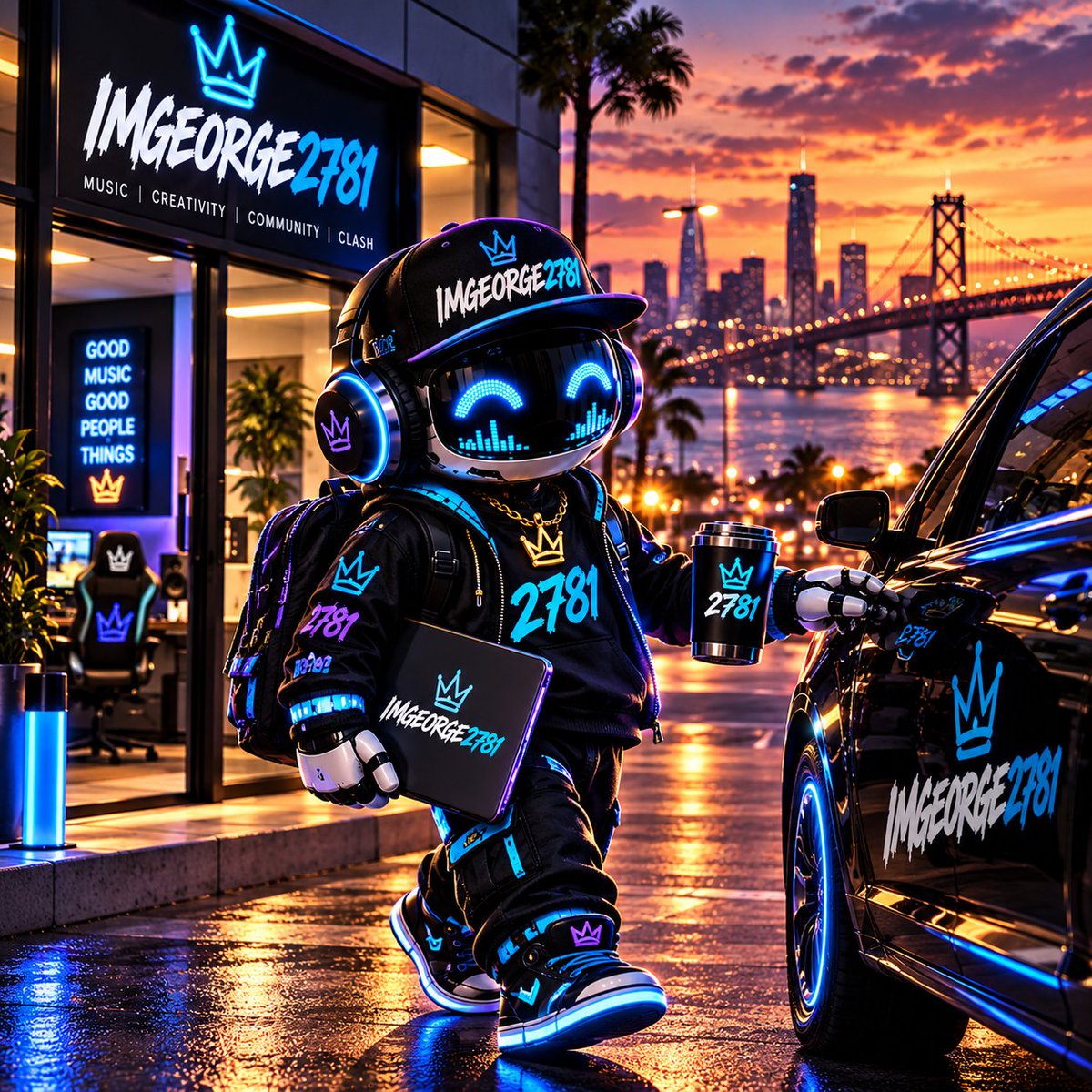 imgeorge2781's tweet photo. 🌙 What's up, 2781 CREW! 🤖🤙

Beat Bot's wrapping up the day after catching up on the world over coffee this morning. ☕🌎

Hope everyone had a good Monday!

How's your night going? 🎶🔥

#IM2781 #2781Crew #BeatBot https://t.co/6AtKuZURNJ