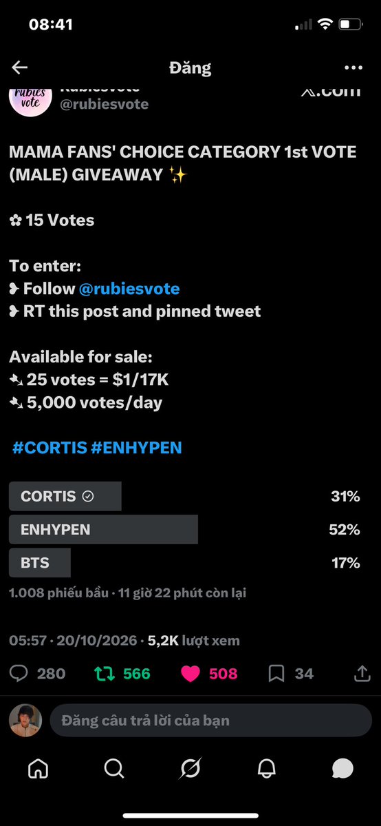 uhkemetao's tweet photo. @rubiesvote #CORTIS https://t.co/ujmUwSF9Vn
