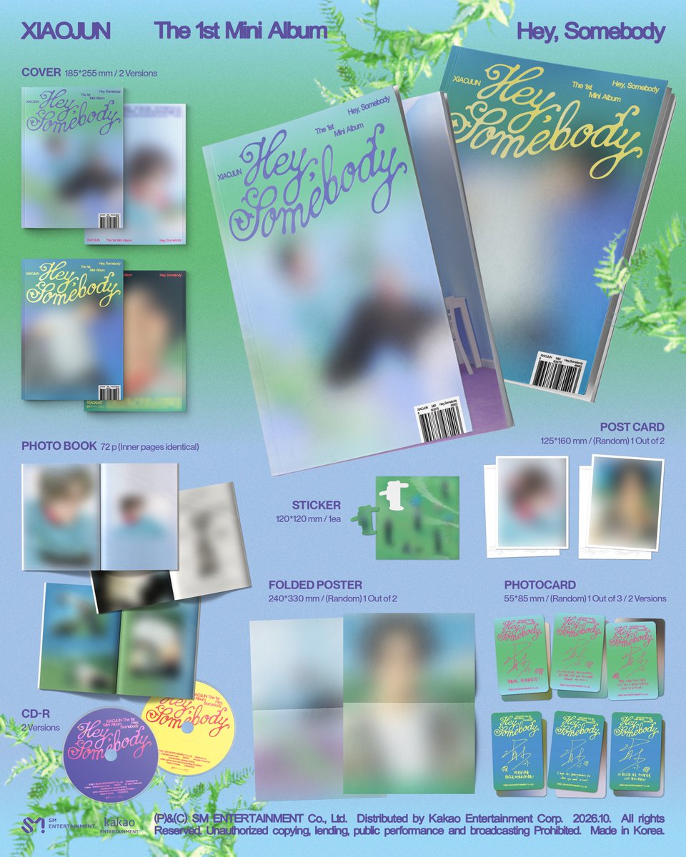 BynaminGo's tweet photo. OPEN PO XIAOJUN The 1st Mini Album [Hey, Somebody]

☆photobook random
301k dp 193k *400g
☆ photobook set
583k dp 377k *800g
☆ mirror book
340k dp 280k *200g
☆smini (special gift) 
203k dp 197k

✅️harga est bersih ina
❌️ pack n adm
📆 close 25/10
📩 order by dm/line https://t.co/t5q52snyXb
