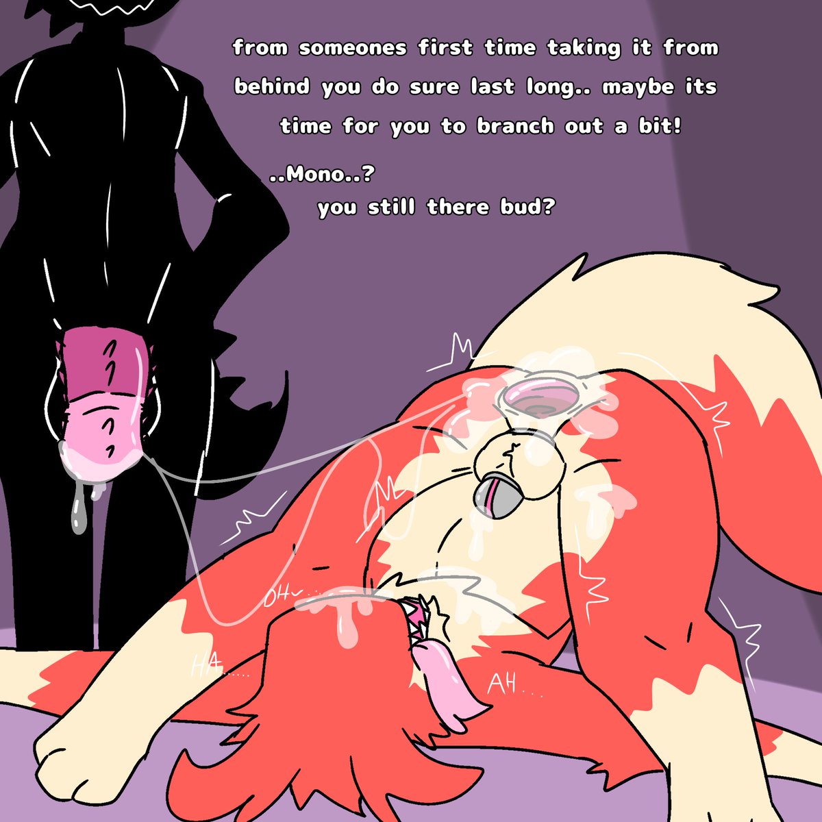 BlueUnsafe's tweet photo. Mono's title of largest dong in my oc universe has been taken by Rando!
Now hes showing Mono how to use it properly! https://t.co/D55CEQj49o