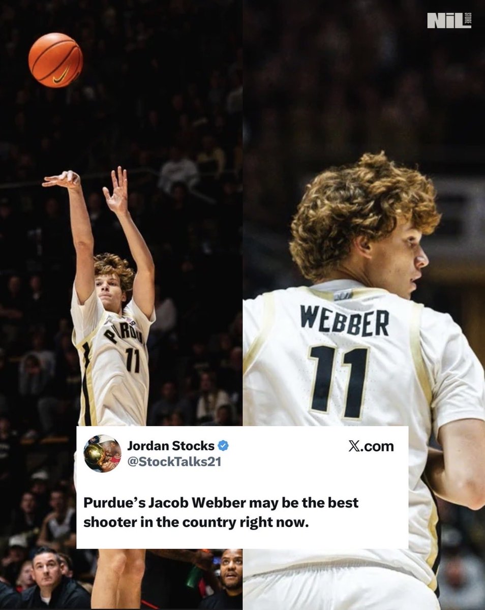 PurdueNILStore's tweet photo. Agreed.🤝
Shop Purdue freshman Jacob Webber’s Locker Room at the Purdue NIL Store and rep your #11 jersey all season long!🚂 
➡️ https://t.co/re4g800NlC https://t.co/7PS3Fb5Yxk