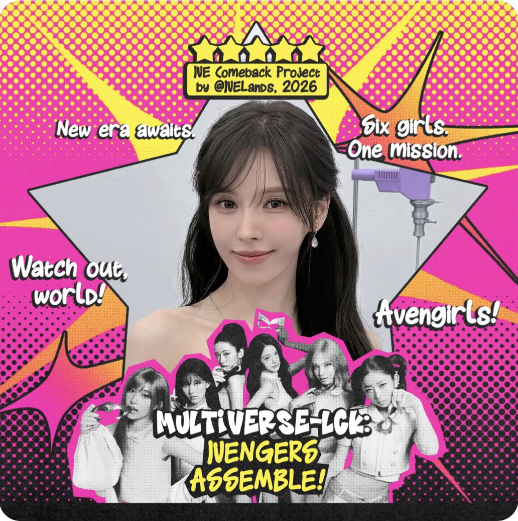 sunwendiy's tweet photo. @IVELands Six stars, one unstoppable force. May this comeback bring you closer to your dreams, reward your dedication with extraordinary success, and remind the world that your sparks know no limits. 💫

LCK IS OUT NOW
#IVE #아이브 #LCK_IS_OUT
#LooksCanKill #룩스캔킬 https://t.co/rJtl3JyHFJ
