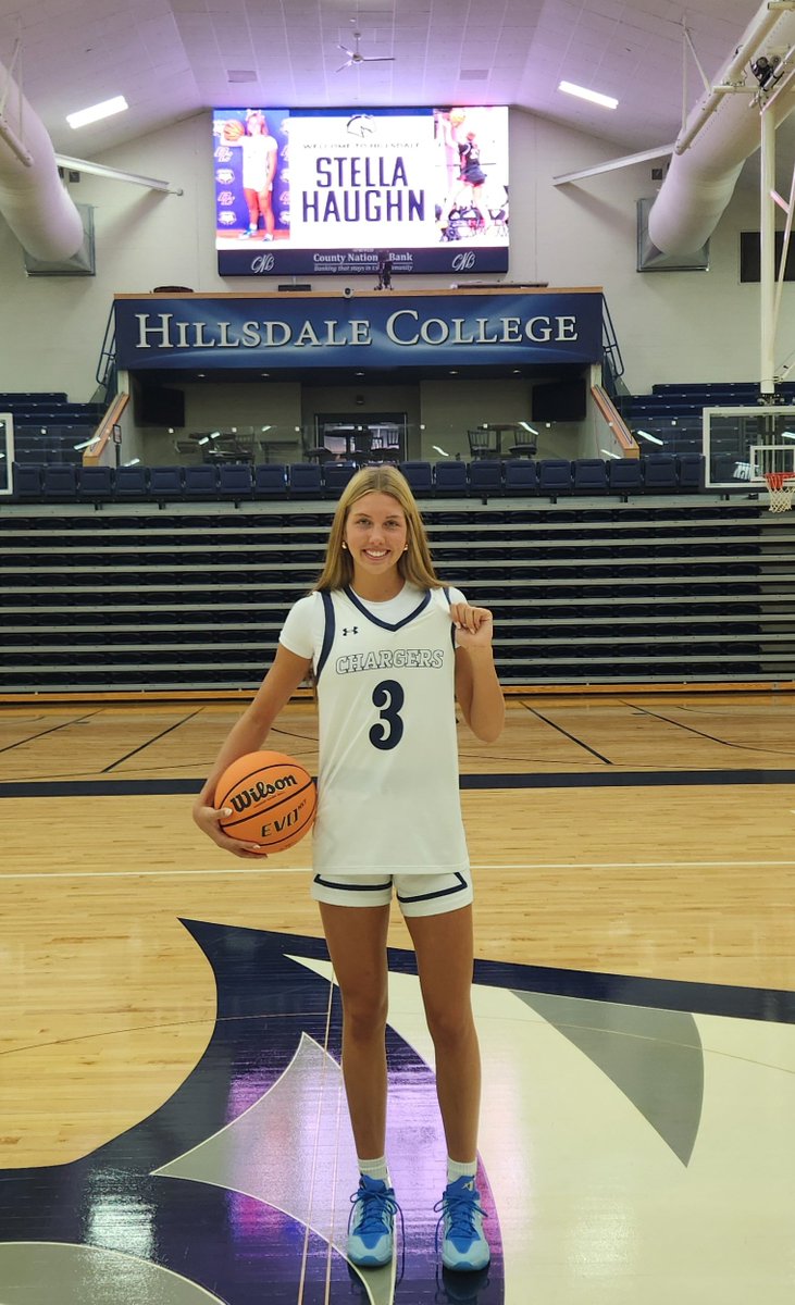 StellaHaughn's tweet photo. Grateful to spend time with the @ChargersWBB on an unofficial visit and experience what Charger culture is all about!

A huge thank you to @briebrennan22, @_sophiapierce, @kmjimenez3, Tyler Cortright, and the entire Hillsdale College WBB team for a warm welcome, campus tour, and the opportunity to watch practice!

Excited to continue building this relationship!💙🤍
#Classof2028 #2028WBB #ComboGuard #GoChargers