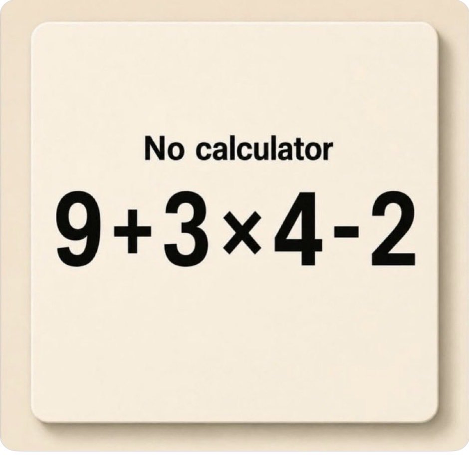 thinky9n's tweet photo. No Calculator’s !!
Use Your Brain !? https://t.co/OUs8EGJMUD