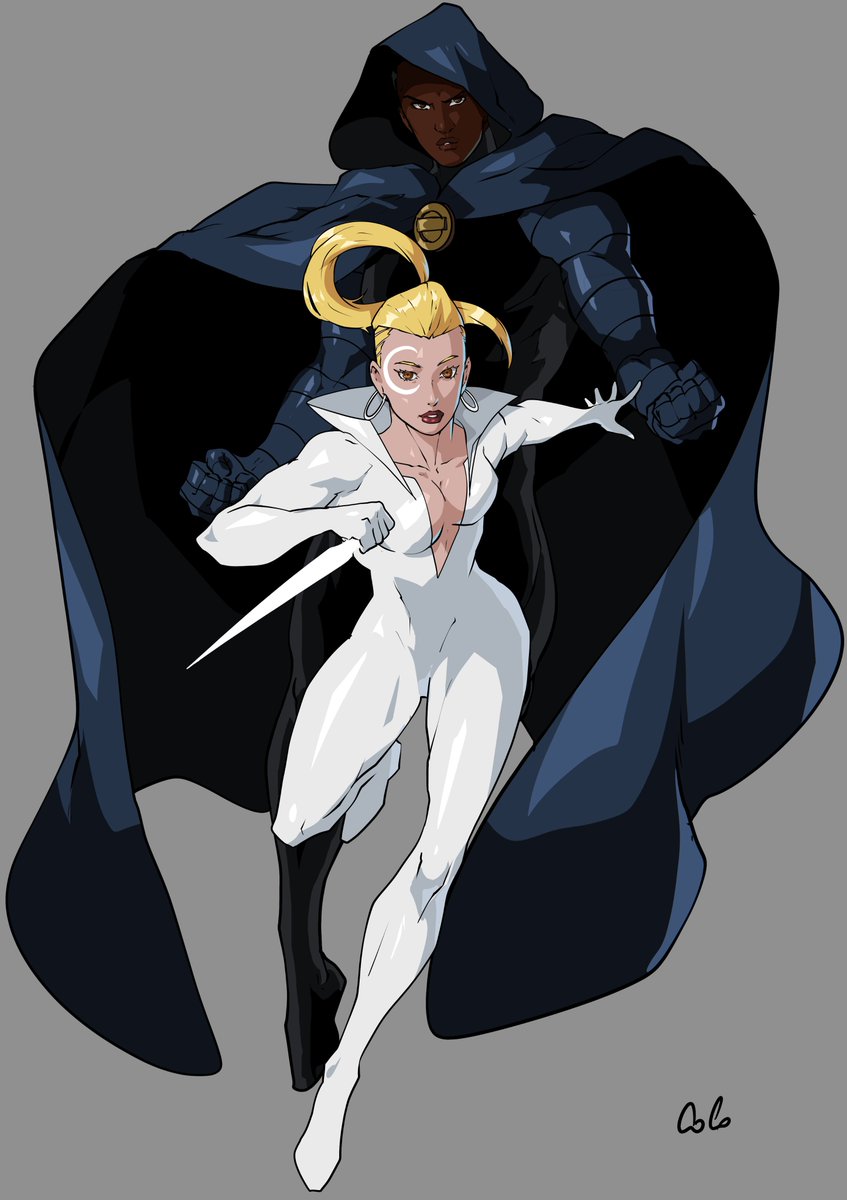 StellarAvenger's tweet photo. Cloak and Dagger doodle https://t.co/TbWTbHNbKW