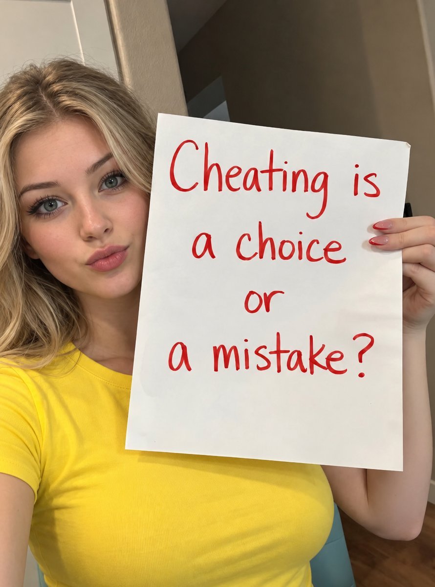 thinky9n's tweet photo. Cheating is a choice or a mistake 🤔 https://t.co/7XjV0o9KGY