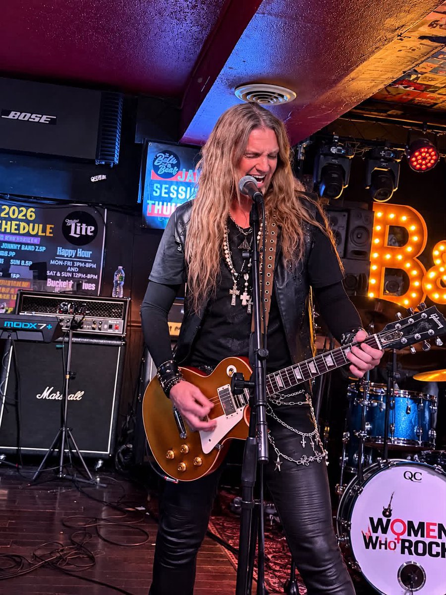 joelhoekstra13's tweet photo. What a fun Saturday night and Sunday in Cincinnati!  I was grateful to be a special guest at Belle and the Bear on Sunday in an epic fundraiser for Women Who Rock.  I played and sang 11 songs along with some friends of mine like Britt Lightning, Chip Z’Nuff, Johnny Martin, Tyson Leslie as well as some killer local musicians.  As it turned out Night Ranger’s die hard fan club Fans in Motion was having an event Saturday night and I was invited to be a part of a Q & A with 2 of the nicest people in the music business…Night Ranger’s long time keyboardist Eric Levy and their tour manager Ed Ripepi.  They had a great Night Ranger Tribute Band (Sentimental Street) playing and it was touching to know that so many of the fans remembered my time with the band!