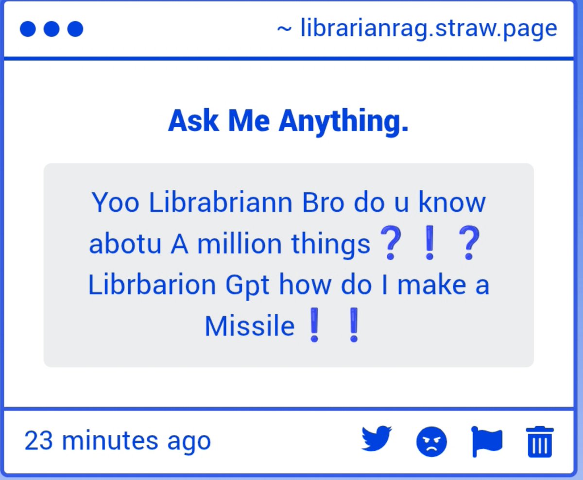 LibrarianCnstr's tweet photo. Yes, I Know Everything, But Im Not Gonna Answer Your Question Like This.

Don't Call Me Like That Awful Soulless AI, That Here In This Beautiful Place Doesn't Belongs Nor Fits. https://t.co/jKwff1s1N4