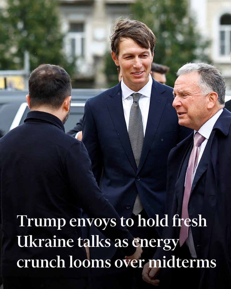 FT's tweet photo. Steve Witkoff and Jared Kushner are expected to travel to Norway this week for the latest round of talks with Volodymyr Zelenskyy seeking to end the war in Ukraine https://t.co/C6zpYquzXn https://t.co/AgGY4LCnqU