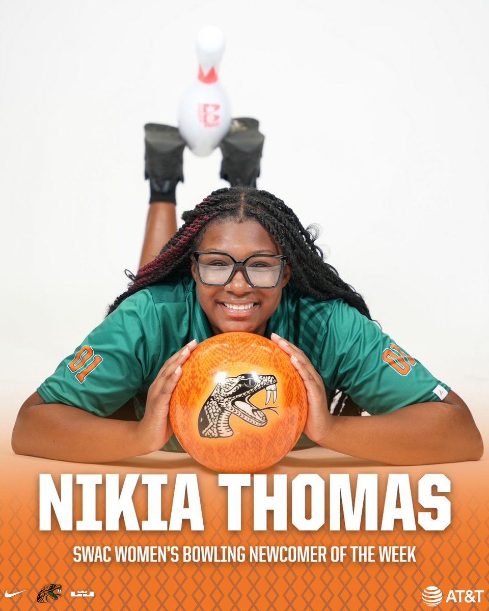 FAMUAthletics's tweet photo. Nikia Thomas Earns SWAC Weekly Bowling Honor
Story Link: https://t.co/SGK6uI25s6
#FangsUp | #FAMULY https://t.co/B5DA6hC8kP