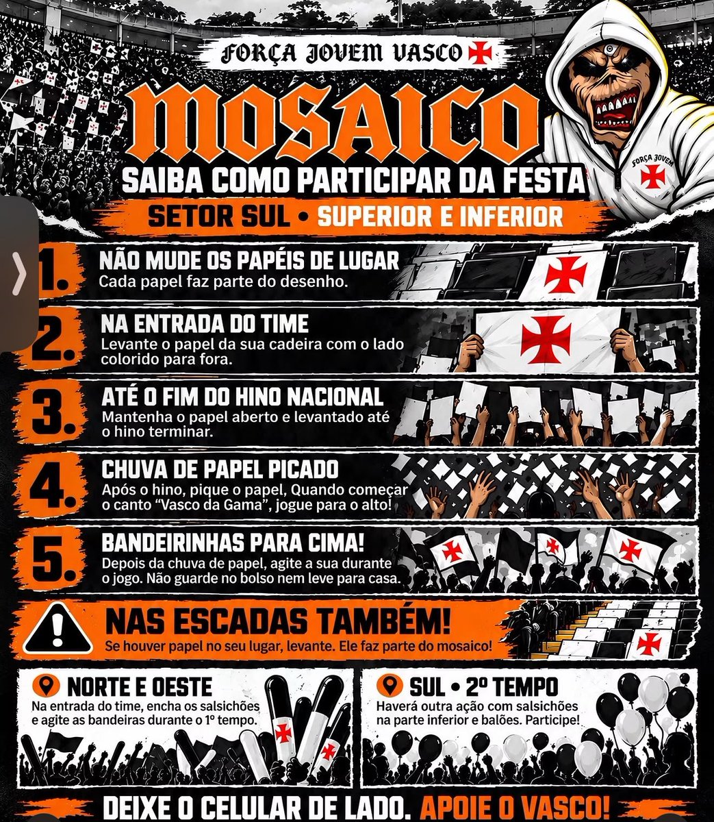PapoNaColina's tweet photo. Segue as orientações para o mosaico de amanhã. https://t.co/BfvLNWTdpy