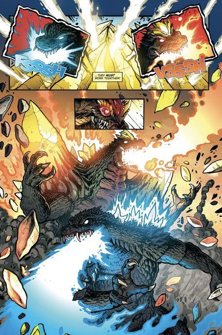 Based_SpaceGoji's tweet photo. I desperately need the Godzilla and Spacegodzilla team up again. https://t.co/49LWuwqGDI