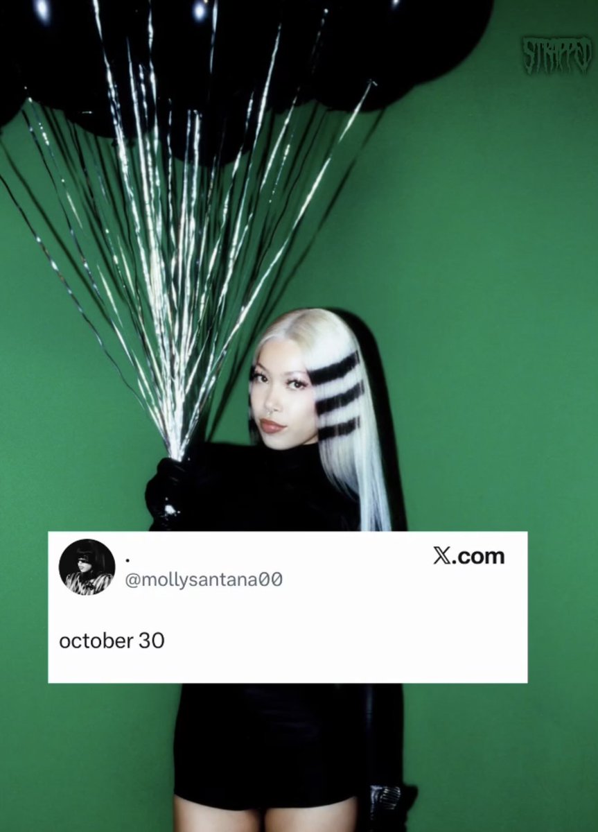STRAPPEDUS's tweet photo. MOLLY SANTANA - BLACKPUNK (ALBUM) 🖤

OCTOBER 30TH 🎃 https://t.co/6k8a1aK6PN