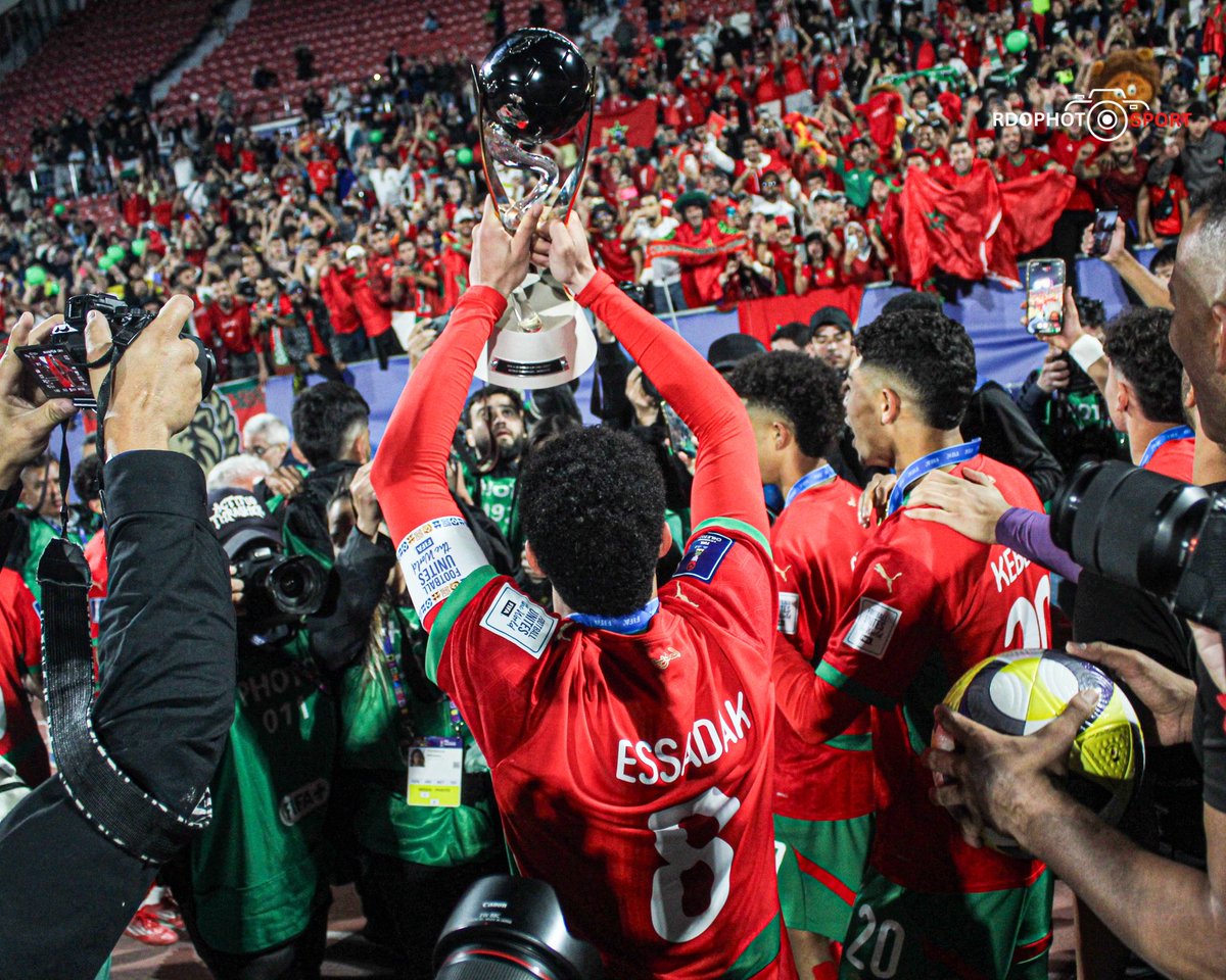 rduqueoyarce's tweet photo. Hoy se cumple 1 año del título 🏆 de Marruecos 🇲🇦 en el Mundial Sub-20 Chile 2025 
Tremendo equipazo el marroquí. 
Las fotos son de mi otro yo @rdophotosport ⚽️📷 https://t.co/Mr14zNT0Hf