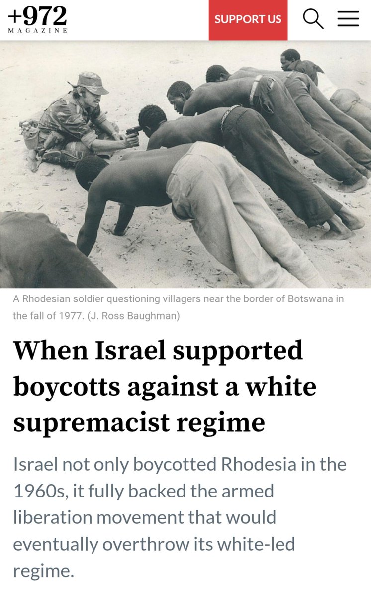 ZionMorgBar's tweet photo. Fun fact, Israel not only pioneered the Sanctions against Rhodesia

It also Armed, trained and backed the Zanu and the jewish population within Rhodesia actively acted as spies for them and supported them politically.

Israel is one of the main reasons Rhodesia does not exist https://t.co/crfKwuGoB0
