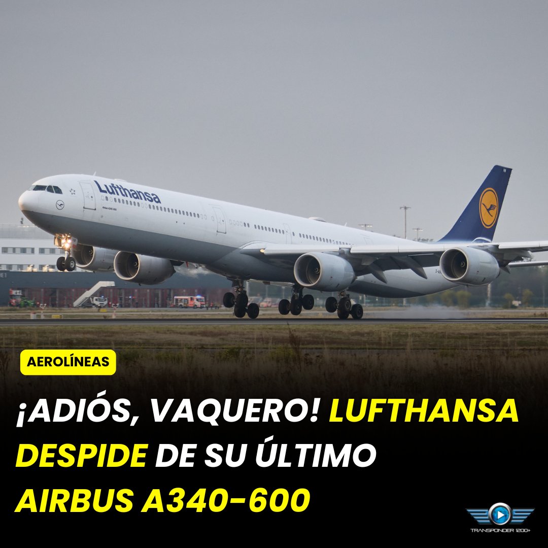 Transponder1200's tweet photo. #Lufthansa 🇩🇪 retiró el #Airbus #A340-600 tras 23 años. El último vuelo, #LH419, llegó de Washington-Dulles a Frankfurt el 19 de oct. El último vuelo fue operado por el D-AIHW, entregado nuevo a Lufthansa en diciembre de 2008. Los #A350 y #B787 toman su lugar. #Aviation #Avgeek https://t.co/ETxyu8xh1y