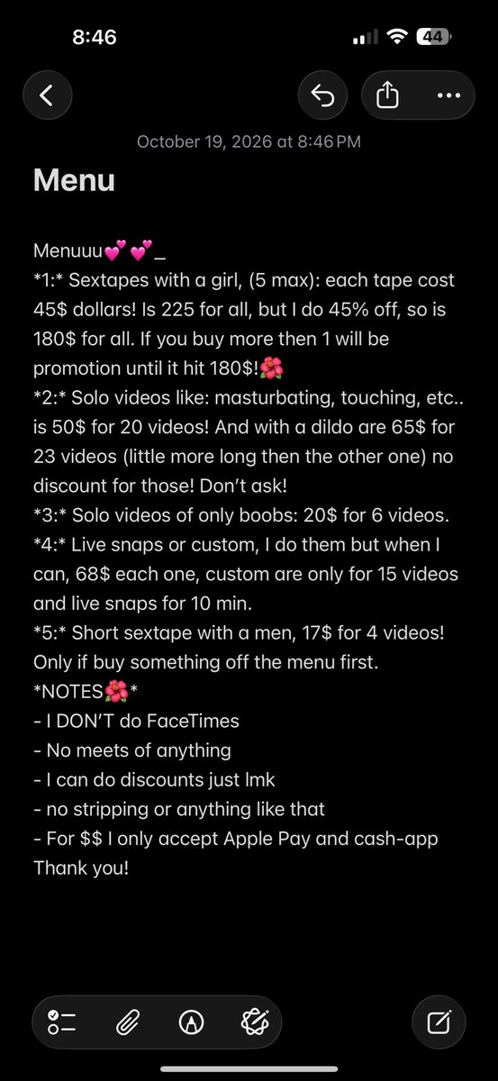 xoxo_samiii_'s tweet photo. New Menu!!!💗#latina #menu #deals #mami  
Btw everything in my hidden is 200$ over 500 items https://t.co/OJOO9r8CEE