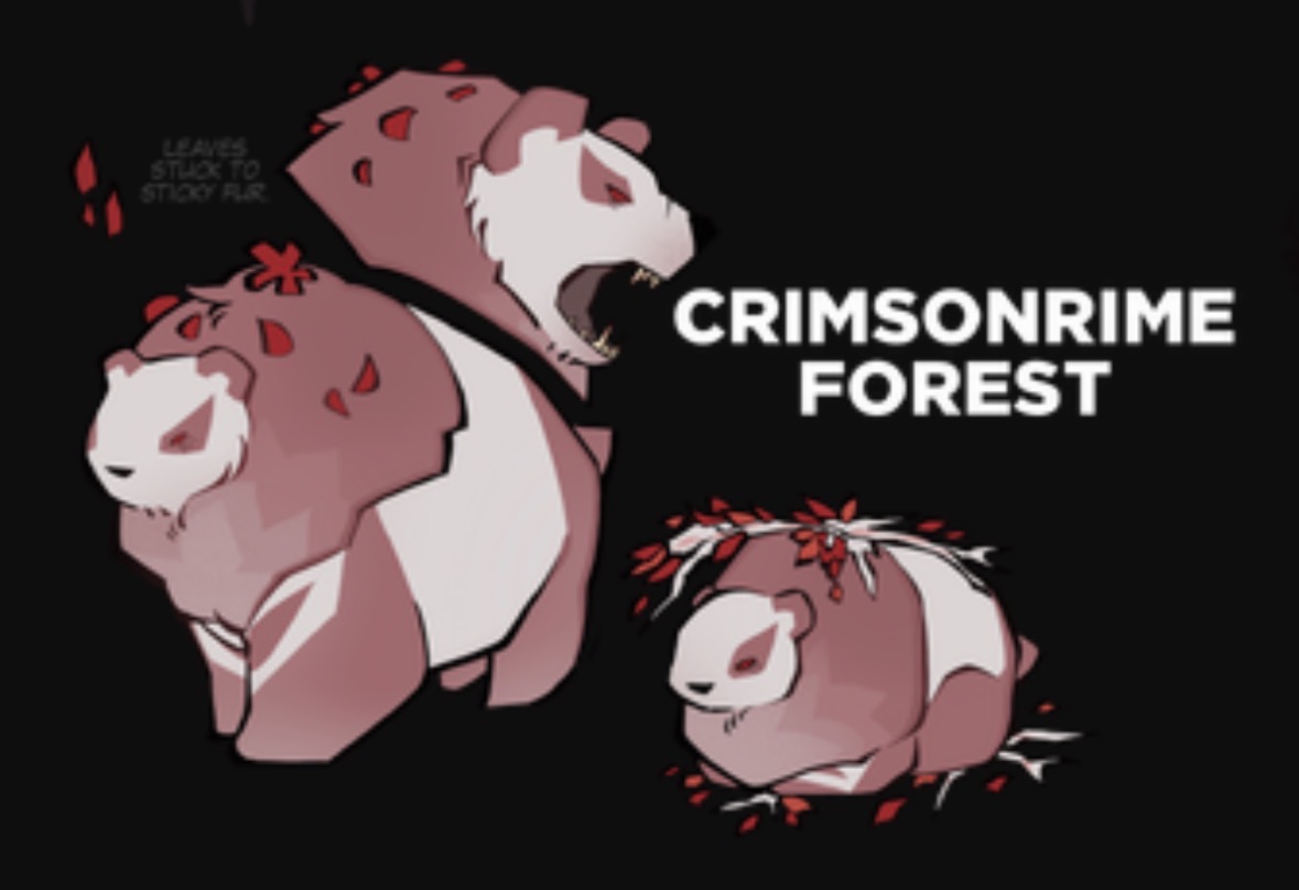 Warpeddread's tweet photo. || Warps favorite animal from the Blackrock fauna is the Bleeding Rime Ursid. Due to their naturally pink and white fur.. and also she wants to pet it someday if it doesn’t bite her hand lol https://t.co/OCXAIifNPr