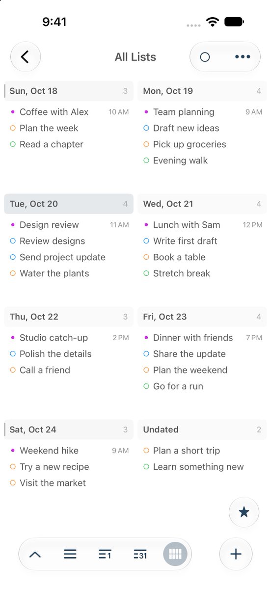goodtaskapp's tweet photo. Coming soon on GoodTask. New Calendar Week View. 😍 https://t.co/yhRfTPkPIb