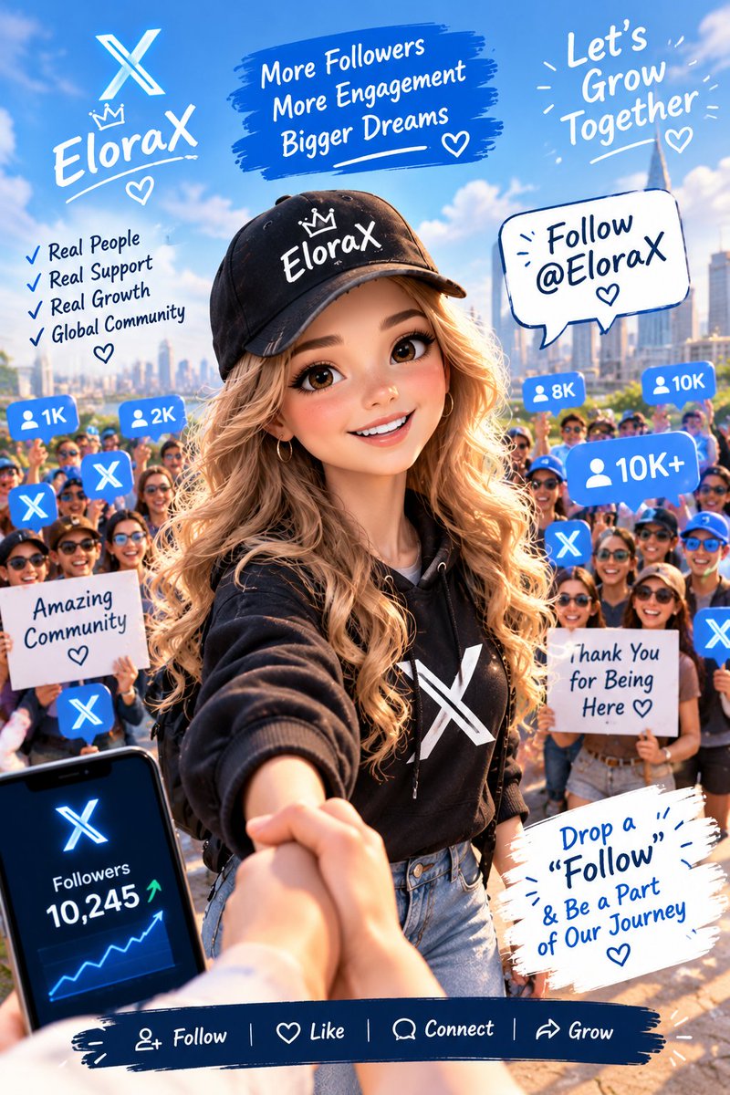 EooraX's tweet photo. 🚀 Want to grow your account on X? 💙

📈 Wanna boost your followers and reach more people?

👋 Just say “HI” in the replies!

🤝 I’ll help boost your profile and support your growth.

💙 Let’s connect, support each other, and grow together! https://t.co/UzcrtH7F9X