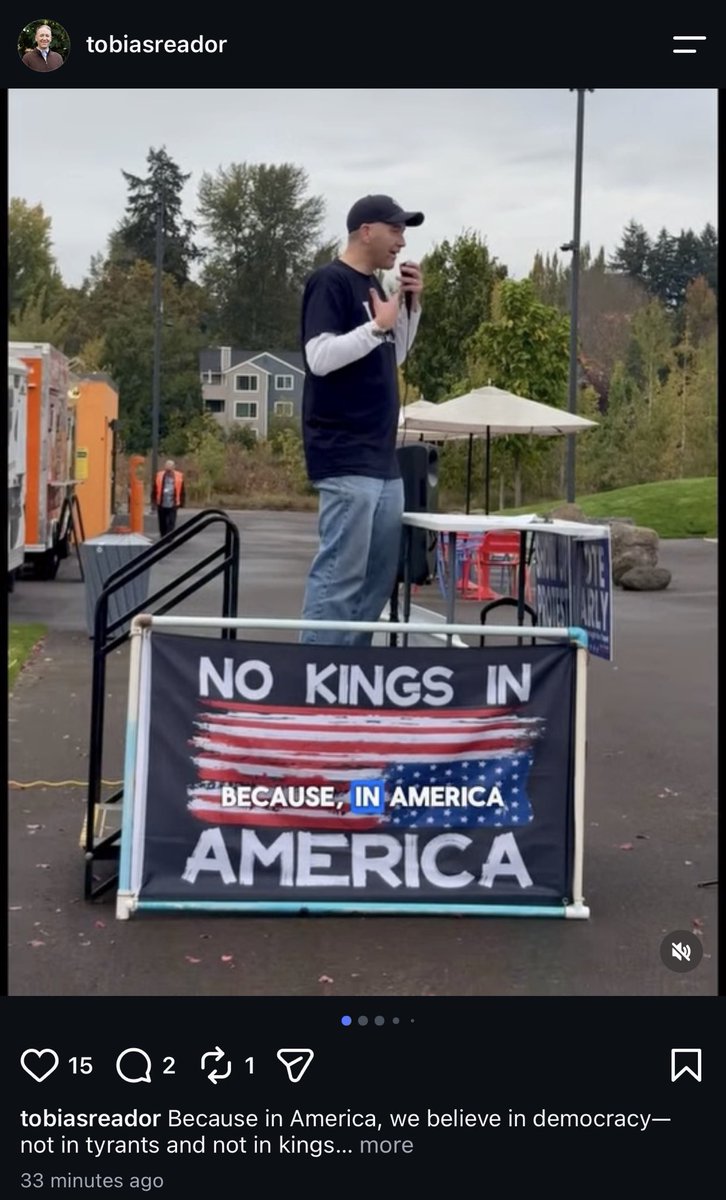 AndyDeMars's tweet photo. @ORDems @tobias got called out for posing with an upside down flag as well. Is that also racist? Also not AI! https://t.co/1Z8salcjQz