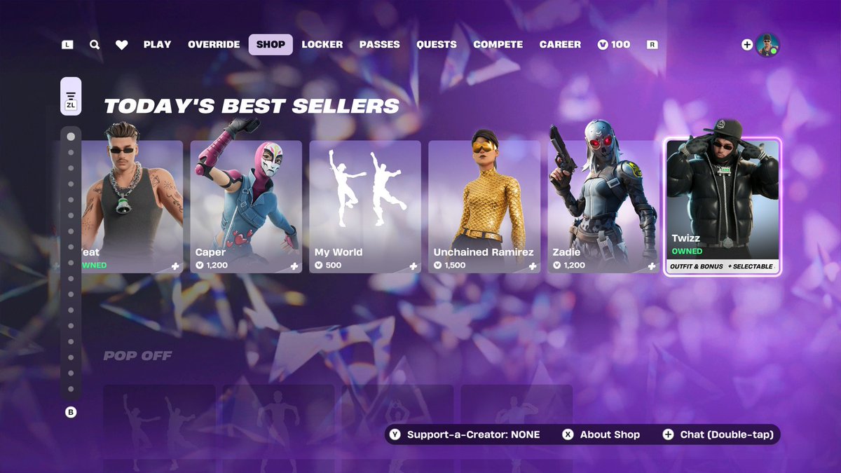 F0RTLYFE's tweet photo. 4 days later, Yeat still has not left the "Today's best sellers" tab in the Item Shop🔥 https://t.co/3hIZes5Q3h