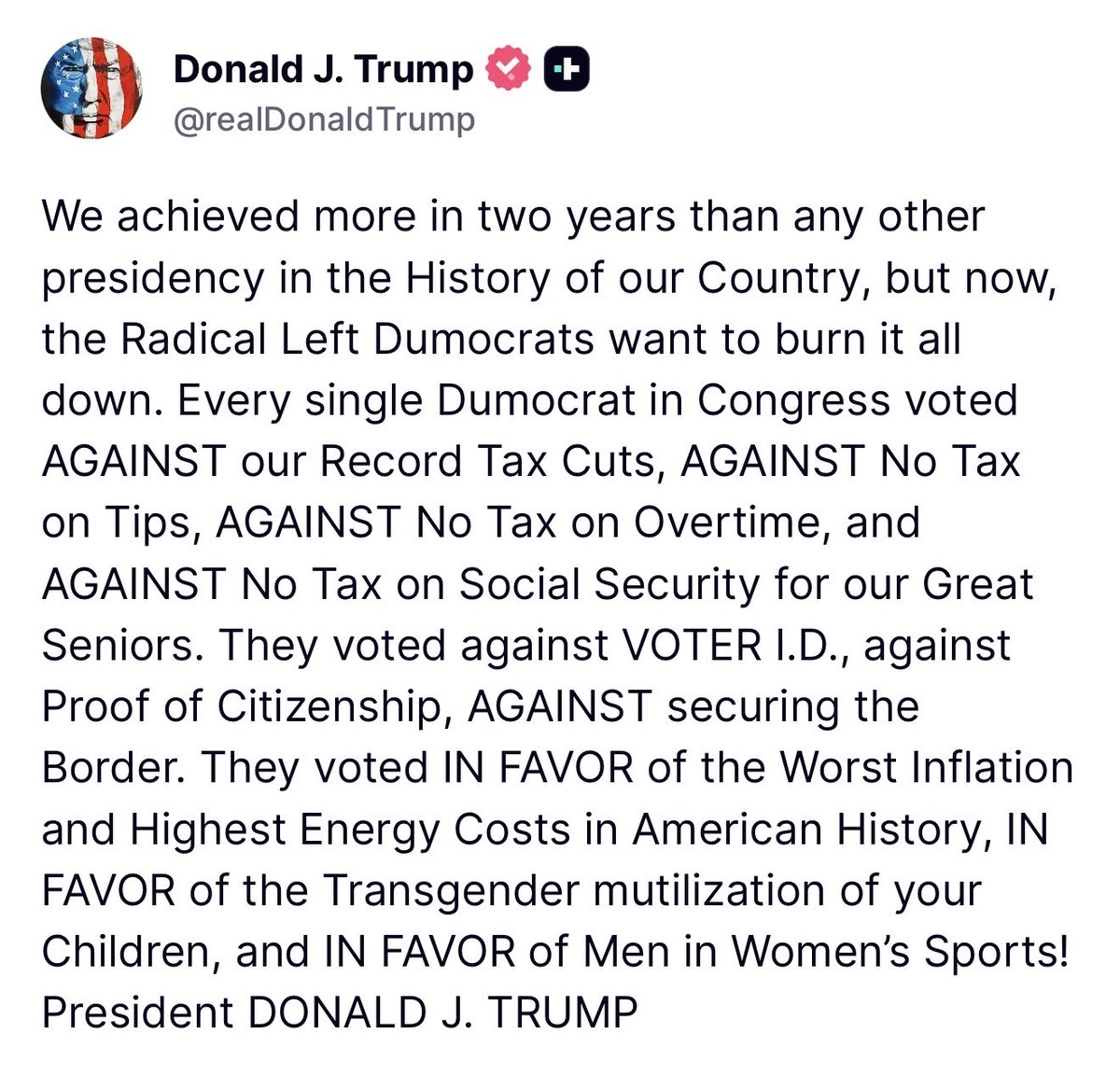 MAGAVoice's tweet photo. 🚨 TRUMP JUST DROPPED THIS BANGER 🔥 https://t.co/f5uNxWMswi