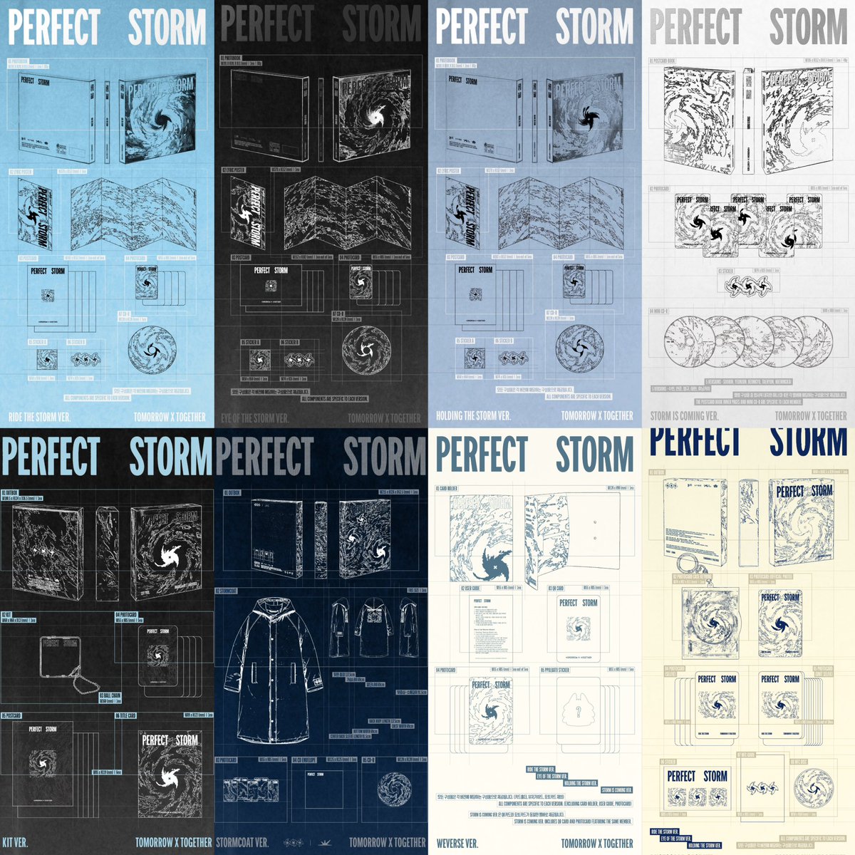 ktyunique's tweet photo. ꒰ა PERFECT STORM Album Versions ໒꒱

⌁ Standard Ver. (Holding The Storm, Eye Of The Storm, Ride The Storm)
⌁ Stormcoat Ver.
⌁ Weverse Album Ver. 
⌁ KiT Ver.
⌁ Compact Ver. (Storm Is Coming)
⌁ Photocard case Ver. https://t.co/NpJBPZfC0B