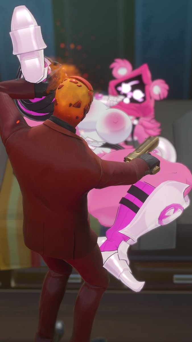 Psycho_Scoobs's tweet photo. “Kinda feel bad now~…how about you get spared and you help me win~…” ❤️‍🔥

Running duo’s yet again with the amazing @GlaDosXpa 🖤🧡 ~ like and follow for more content 

#VRChatPhotography #vrchat #nsfw #RTL #Fortnite #RavenTeamLeader https://t.co/kWrFNIqEB8
