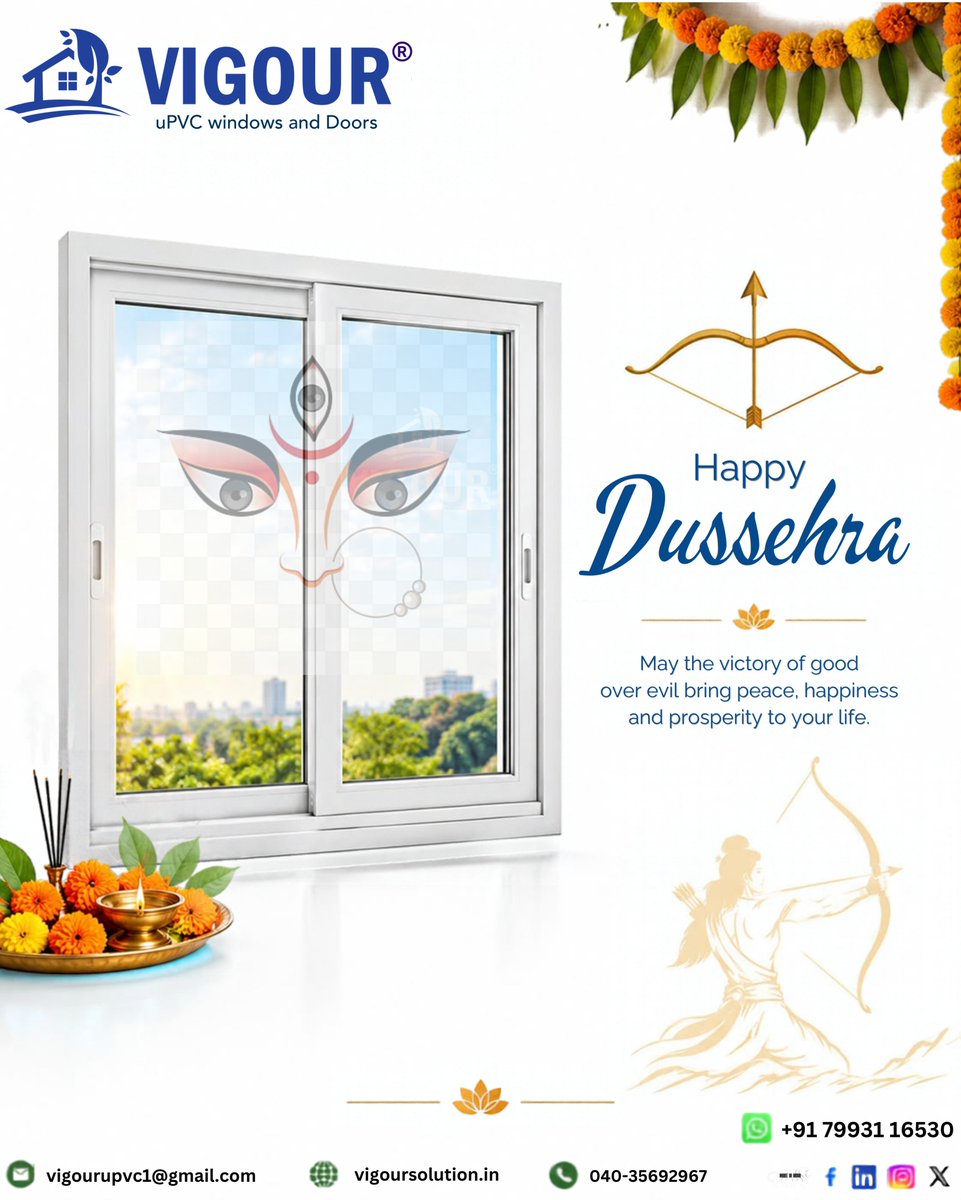 vigourupvc1's tweet photo. #HappyDussehra #HappyVijayadashami #Dussehra #VIGOUR #VigourUPVC #UPVCWindows #UPVCDoors #WindowsAndDoors #PremiumWindows #ModernHomes #HomeImprovement #DreamHome #LuxuryHomes #SmartHomes #EnergyEfficient #WeatherProof #NoiseFreeLiving #ElegantLiving #BuiltToLast #QualityMatters https://t.co/h6hCAHJ6sM