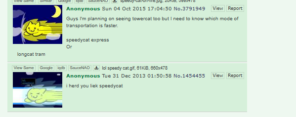 RSspeedrunSOL's tweet photo. Speedycat is an old 4chan meme, created as a derivative of Nyan Cat.

The name “Speedycat” came from a typo that occurred in late 2005 in a 4chan IRC chat room nicknamed "speedychat".

KYM: https://t.co/NpHK34ODHd

4chan: https://t.co/DfEUcjQbAG https://t.co/WxIZjvUOR7