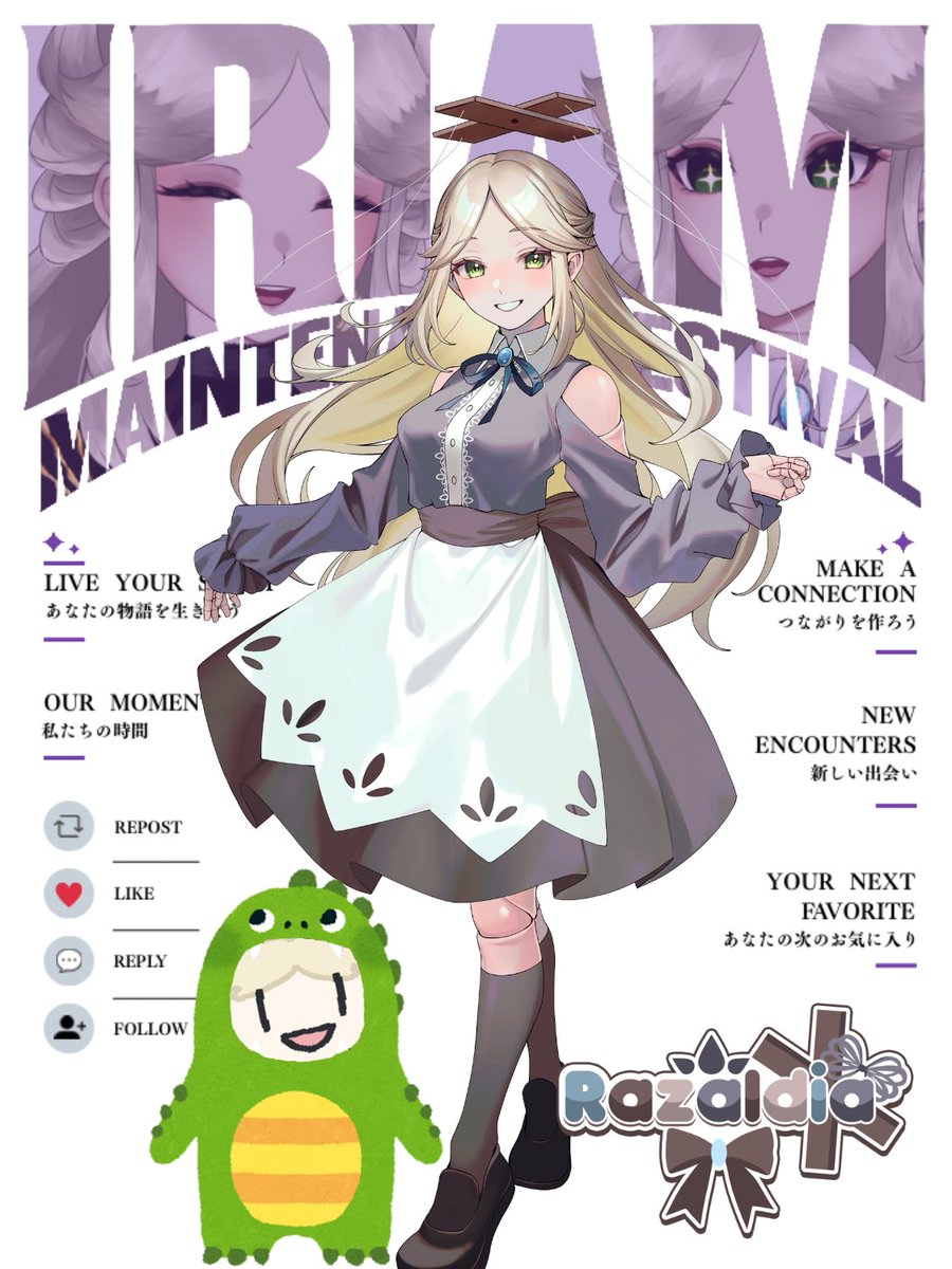 razaldia's tweet photo. 🎃 #IRIAMMaintFollowFest 🎃

IRIAM US' veggie &amp; monster farming marionette &amp; Founding Streamer at your service!
🪓o(>ω<)o🫑

✧ Monster Hunter
✧ Redwall Book Club
✧ Monthly community events

Let's connect! (♡°▽°♡)

☕️ #IRIAMメンテ中のフォロー祭り️ 🧵 https://t.co/BkVSPJTSce