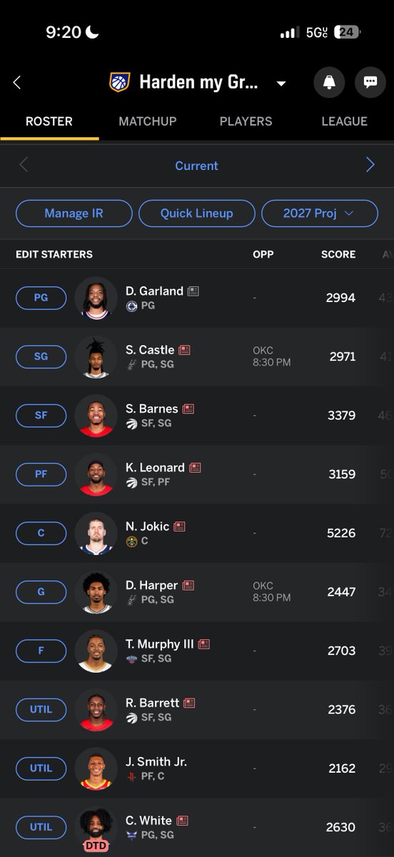 ListenUpNBA's tweet photo. @5VBZER0 Deadass my draft in a 12 man league, istg nobody watches the nba anymore. I should not have been able to have this draft as the 1 in a snake draft lol 😂 https://t.co/AgztUJjruy