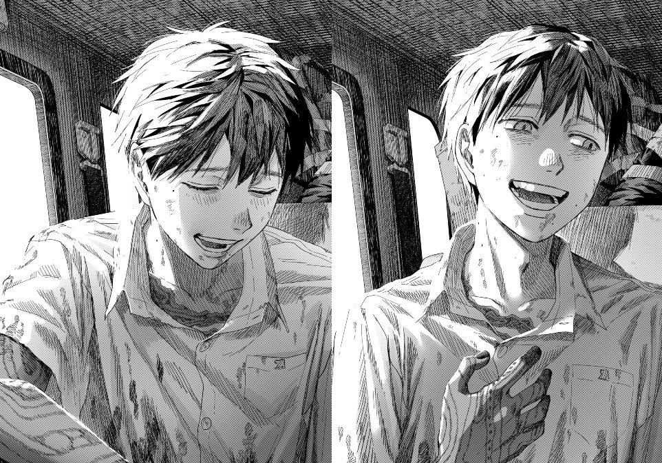 Cernooooo's tweet photo. Six whole panels of this and him laughing and smiling. He's never looked this happy in the entire series, ohhhhh... https://t.co/tjtHmdxsXw