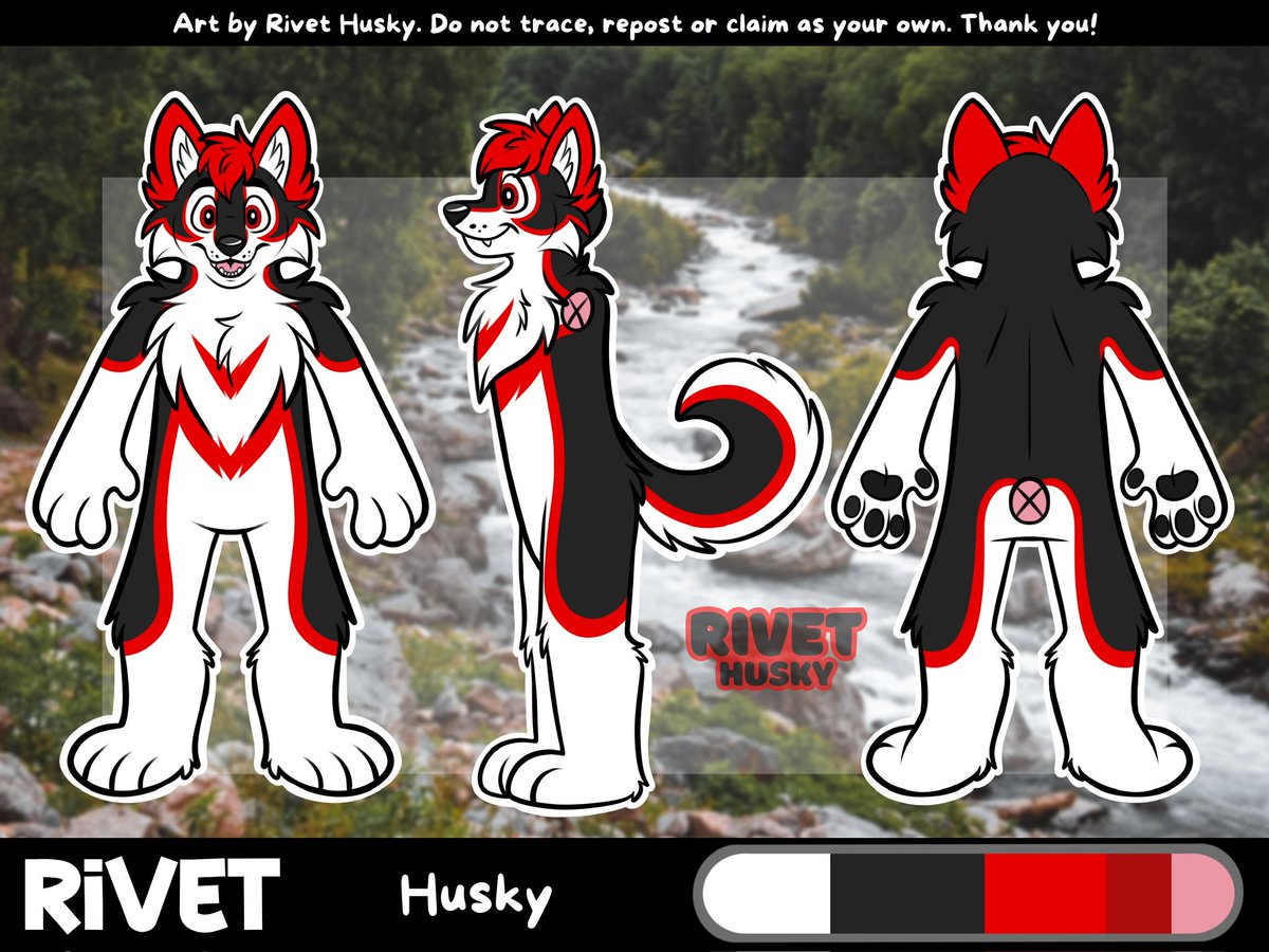 RivetHusky's tweet photo. Icon and Reference Sheet for myself of Rivet! https://t.co/3ifWoklIPH