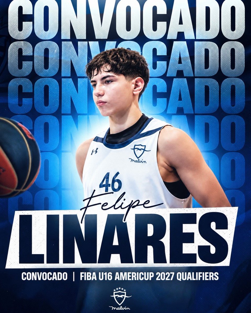 ClubMalvin's tweet photo. 🇺🇾 Felipe Linares fue convocado a la Selección Uruguaya U15 para disputar el FIBA U16 AMERICUP Qualifiers. 

👏🏻 ¡𝐅𝐞𝐥𝐢𝐜𝐢𝐭𝐚𝐜𝐢𝐨𝐧𝐞𝐬! 

#LaCanteraDelClub🔵⚪️ https://t.co/qccDwq03jS