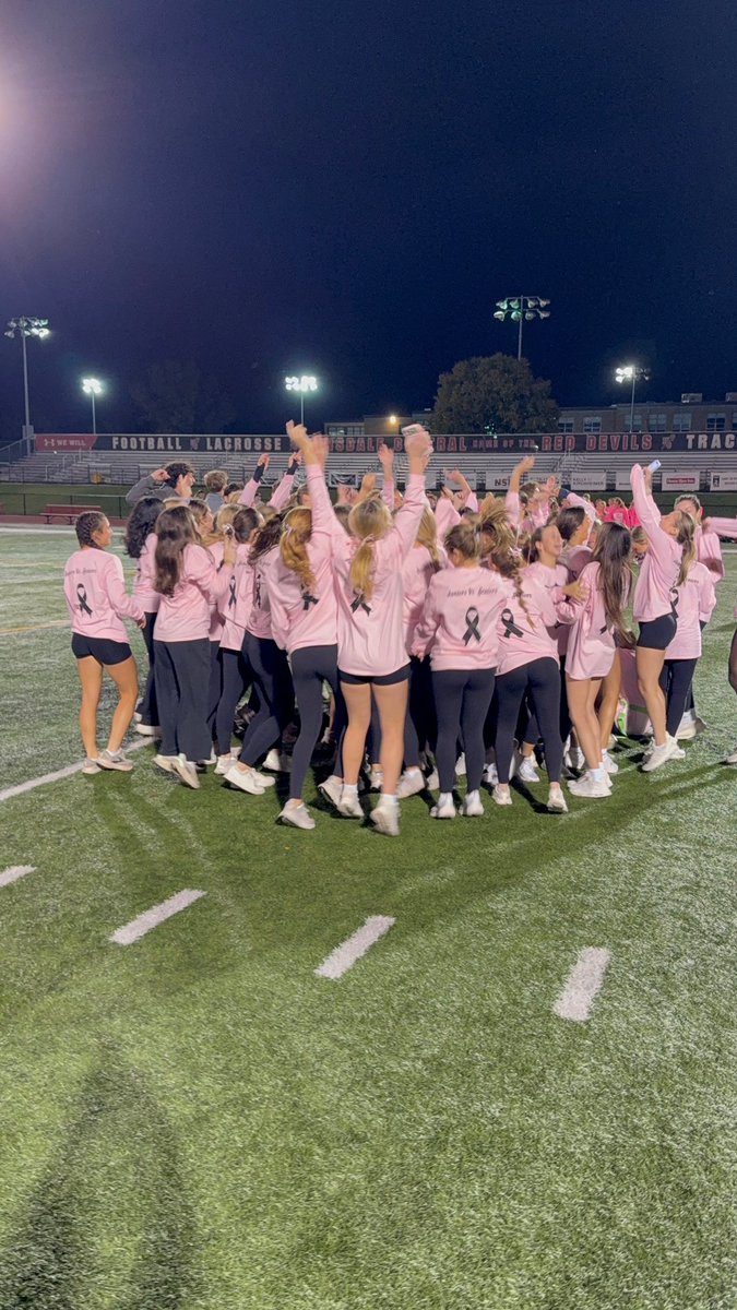 RedDevilsAD's tweet photo. 🏈💗 Powderpuff 2026: Playing for a Purpose! 💗🏈 The senior girls took home the WIN over the juniors, all while supporting a great cause—breast cancer research! 🎀💪 A fun night, friendly competition, and making a difference! 💕 https://t.co/PDwrkhhR4g