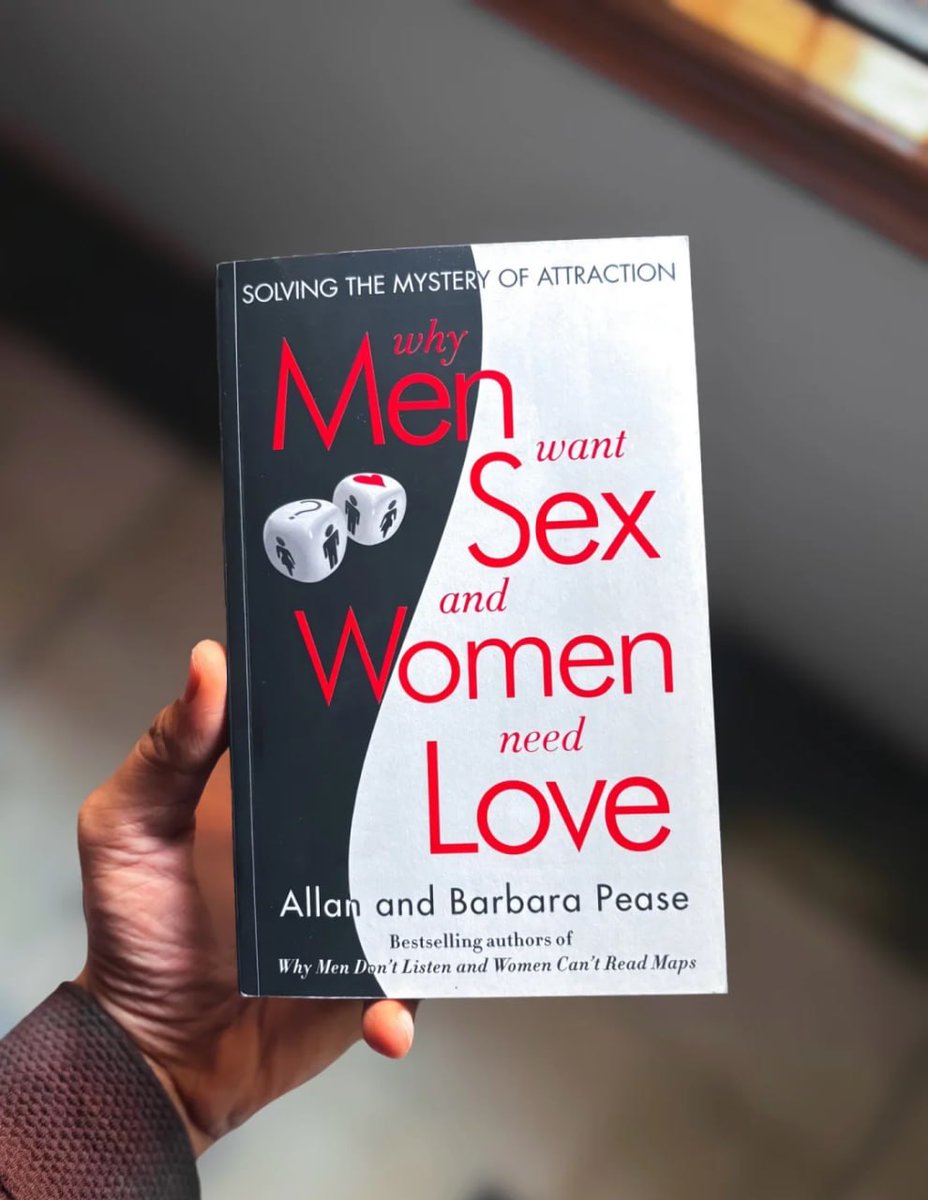 NataliaDia0's tweet photo. Why Men Want Sex and Women Need Love
Read this book a few months back and it was fun, I laughed hard and it still sounds entertaining whenever I pick it up. . . . https://t.co/DOBzy8rnar