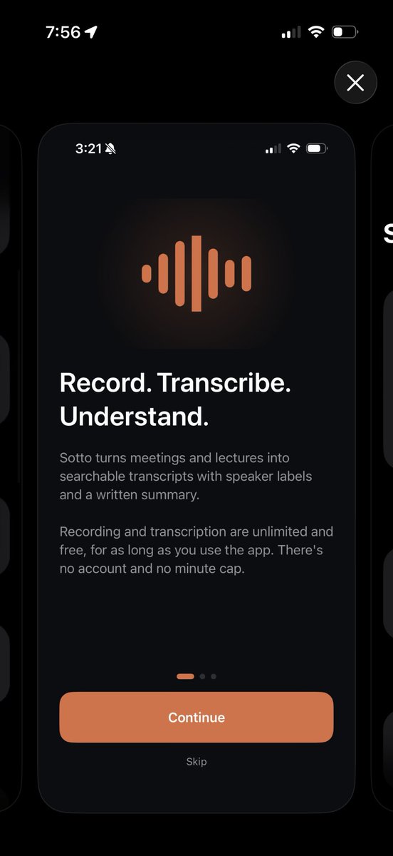 AppRadarAI's tweet photo. Sotto is live on the App Store.

• Unlimited recording &amp; transcription (~40 languages)
• Speaker labels
• On-device AI summaries
• Export to TXT, MD, SRT, VTT, JSON
• No account, no server

Free.
https://t.co/BaVKax69yz

#buildinpublic #iOSdev #privacy https://t.co/CWka3XC9gv