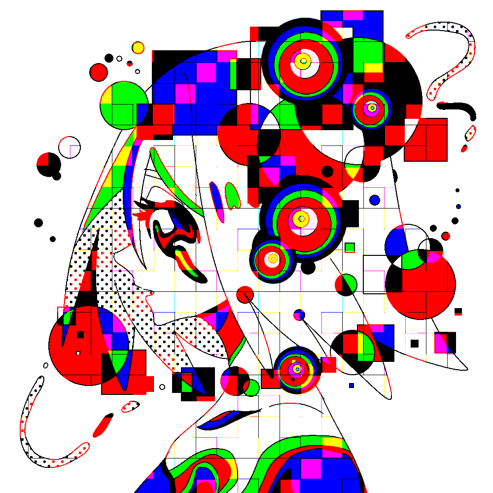 Machiyoh's tweet photo. めちゃくちゃな絵を描けるからデジタルはたのしい。 https://t.co/mOyII2r24S