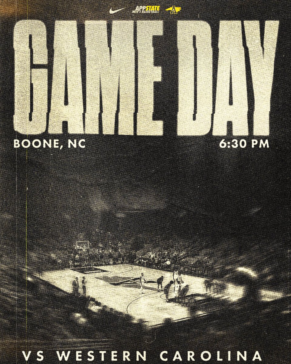 AppStateMBB's tweet photo. 𝐎𝐜𝐭𝐨𝐛𝐞𝐫 𝐇𝐨𝐨𝐩𝐬 𝐢𝐧 𝐇𝐨𝐥𝐦𝐞𝐬!

🆚  Western Carolina (Final Exhibition)
🕡  6:30 p.m.
🎟️  https://t.co/G0Edoj3vrh
🆓  Free parking in Holmes Deck after 5
📰  https://t.co/gMkihv82n1

#TakeTheStairs https://t.co/xEVWKUGwAB