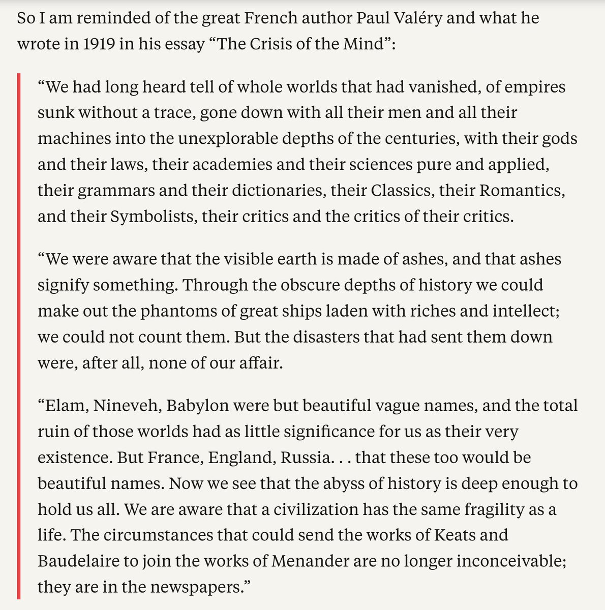 roddreher's tweet photo. Absolutely stunning essay by @DouglasKMurray about the crisis in France. It includes this quote.
https://t.co/XBw5Xr5lTp https://t.co/rW0GFvDAvj