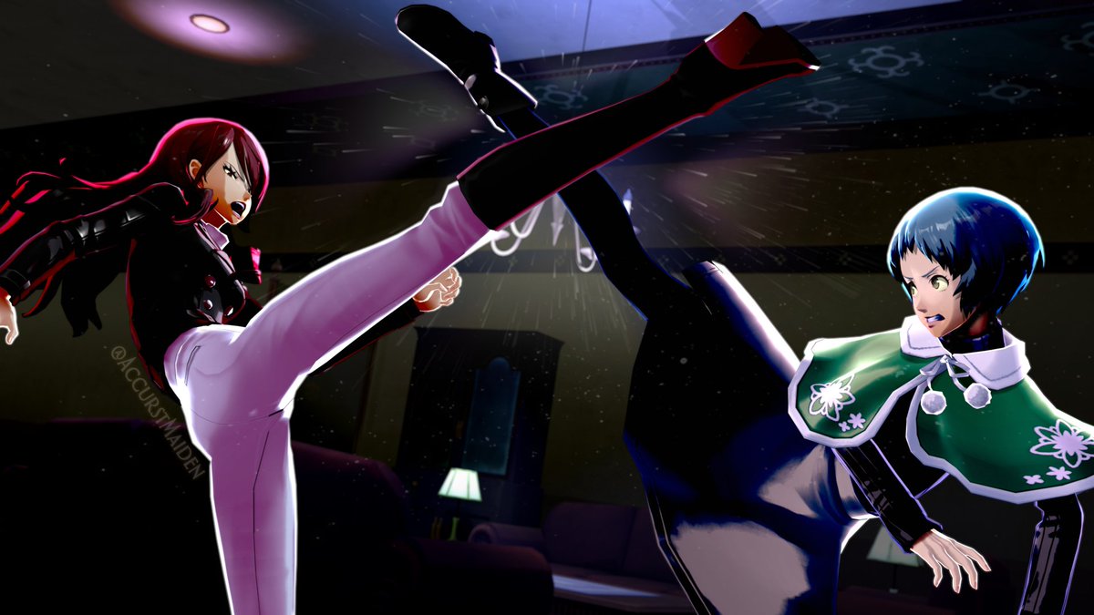 AccurstMaiden's tweet photo. Fuuka Vs. Mitsuru #persona3 https://t.co/aBtI2tU9ww