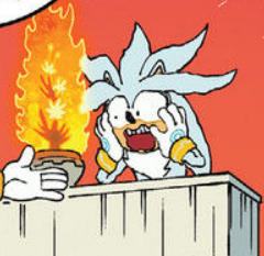 PrettyFluffyBoy's tweet photo. Silver snaps to attention at the sight of fire. He jolts and goes wide-eyed and slack-jawed at bursts of flame.

The reaction is a carryover from his time in Crisis City, as is Silver's general dislike of intense heat. https://t.co/qhzl5FlNya