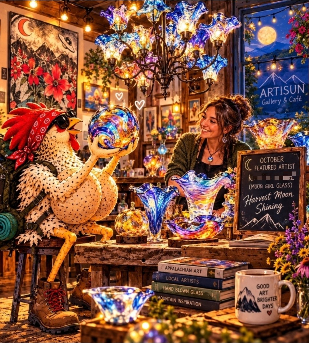 ChickenBeastX's tweet photo. 2,200+ miles of Appalachian Trail. Countless hidden gems.

☕️🎨Artisun Gallery & Café 🎨☕

Local artists. Fresh coffee. Unique gifts. Small-town magic.

Some places are worth slowing down for.

Show some love to the small businesses.

Artisun Gallery and Cafe https://t.co/tdv5D2Ldh4

Moon Girl Glass https://t.co/kt9fhalaDo

#ChickenBeast #AppalachianTrail #HotSpringsNC #SupportLocalArtists